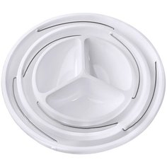 Фруктовница менажница трёхъярусная, этажерка, 28х28х8 см, цвет белый, Kitchen Angel KA-BOWL1-03