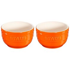 Рамекин круглый, 9 см, оранжевый, 2 шт.., STAUB