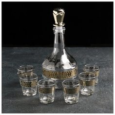 Набор питьевой "Египет" графин-штоф 500 мл, стопка 50 мл 6 шт 4625763 Gid Glass