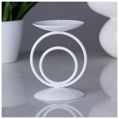 Подсвечник закат белый 1596024 Омский Свечной