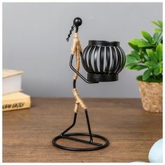 Подсвечник металл на 1 свечу "Абориген" 22х10х12 см 4104948 Сима ленд