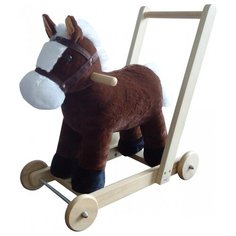 Ходунки-каталка Лошадка, 53 см, плюш, (звук) Наша Игрушка