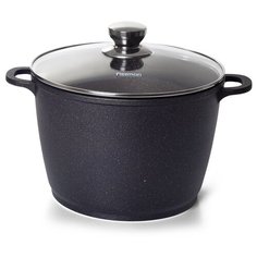 Кастрюля Fissman EMMA 24x17 см / 6,3 л со стеклянной крышкой (алюминий) (14360)