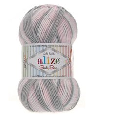Пряжа Alize Baby Best Batik 100г 240м (10% бамбук, 90% акрил) с эффектом АНТИПИЛЛИНГ (6664 секционный) 5 шт