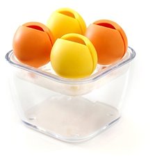 Шкатулка для мелочей, 4 мячика-держателя, цвет оранжевый, 8х8х8 см, Blonder Home BH-BX-03