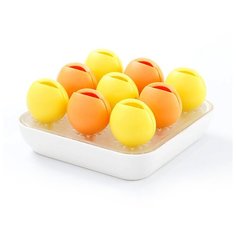 Шкатулка для мелочей, 9 мячиков-держателей, оранжевые, 12×12×5,5, Blonder Home BH-BX-07