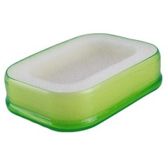 Мультифункциональная губка мыльница в пластиковой коробке, зеленый, Blonder Home BH-ASH-04