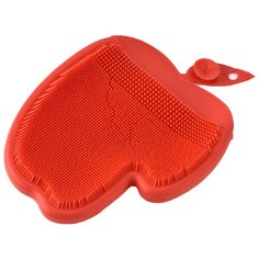 Многофункциональная рукавица для кухни с щетинками, силиконовая, термостойкая, для мытья посуды, красный, 16х13х2 см, Blonder Home BH-BRSH2-16