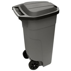 КОНТЕЙНЕР 110л полипропилен d=50см h=80см с крышкой на колесах для пищевых отходов [РТ9957] Plast Team