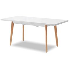 Стол раскладной Pamela 130-170, белый матовый/бук I Modern