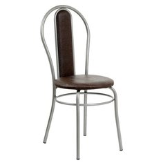 Стул "Элегия Мягкий" Серебристый металлик/шоколадная рептилия 4071280 Доляна