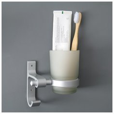 Стакан стеклянный с держателем 11,5х9х12 см 4333567 Сима ленд