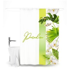Шторка для ванной "Сирень"; Paradise; Размер: 145 х 180