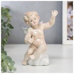 Сувенир керамика "Ангелочек на облачке" 14,5х7х9 см 5240702 Сима ленд