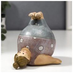 Сувенир полистоун "Пышечка - упражение берёзка" 10,5х11х11,5 см 5185247 Сима ленд