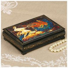 Шкатулка «Жар-Птица», 10×14 см, лаковая миниатюра 2407444 Сима ленд