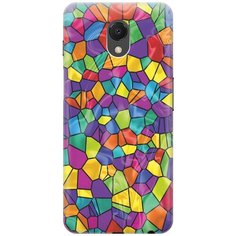 Cиликоновый чехол на Meizu M6s / Мейзу М6 эс с принтом "Яркая мозаика" Gosso
