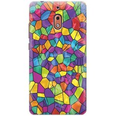 Cиликоновый чехол на Nokia 2.1 / Нокиа 2.1 с принтом "Яркая мозаика" Gosso