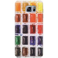 Cиликоновый чехол на Samsung Galaxy Note 5 / Самсунг Ноут 5 с принтом "Палитра красок" Gosso
