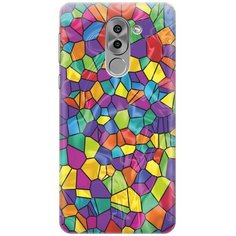 Cиликоновый чехол на Honor 6X / Хонор 6Х с принтом "Яркая мозаика" Gosso