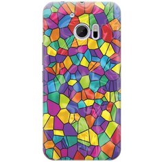 Cиликоновый чехол на HTC 10 / One M10 / НТС 10 / Ван М10 с принтом "Яркая мозаика" Gosso