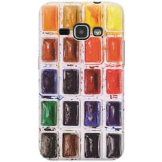 Cиликоновый чехол на Samsung Galaxy J1 (2016) / Самсунг Джей 1 2016 с принтом "Палитра красок" Gosso
