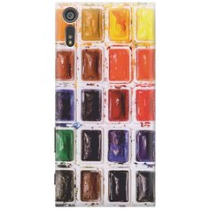 Cиликоновый чехол на Sony Xperia XZ / Сони Иксперия Икс Зет с принтом "Палитра красок" Gosso