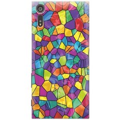 Cиликоновый чехол на Sony Xperia XZ / Сони Иксперия Икс Зет с принтом "Яркая мозаика" Gosso