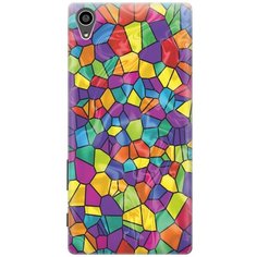 Cиликоновый чехол на Sony Xperia Z5 / Z5 Dual / Сони Иксперия Зет 5 / Зет 5 Дуал с принтом "Яркая мозаика" Gosso
