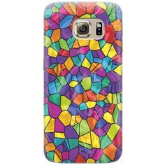 Cиликоновый чехол на Samsung Galaxy S6 Edge / Самсунг С6 Эдж с принтом "Яркая мозаика" Gosso