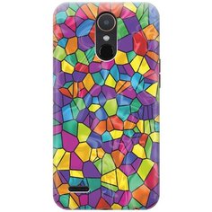 Cиликоновый чехол на LG K10 2017 / ЭлДжи К10 2017 с принтом "Яркая мозаика" Gosso