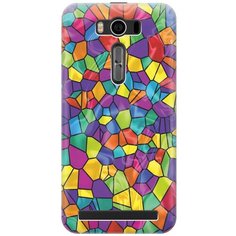Cиликоновый чехол на Asus Zenfone 2 Lazer (ZE500KL) / Асус Зенфон 2 Лазер (ЗЕ500КЛ) с принтом "Яркая мозаика" Gosso