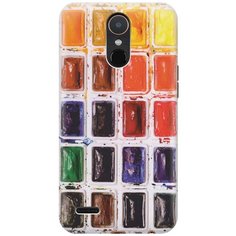Cиликоновый чехол на LG K10 2017 / ЭлДжи К10 2017 с принтом "Палитра красок" Gosso