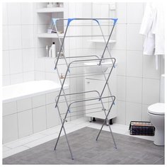 Сушилка для белья напольная 144х50х60 см, 9,5 м, 3х-уровневая, металлич окрашенная 2797298 Сима ленд