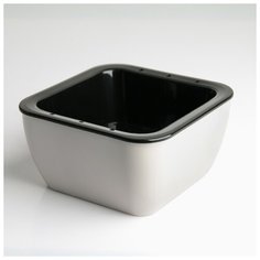 Кашпо квадратное "Глянец" 16х16х8 см, цвет Черно-белый 4711308 Сима ленд