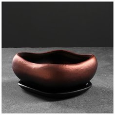 Фигурное кашпо "Бонсай малый" бронза 17х14х8см 4145883 Хорошие сувениры