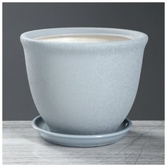 Горшок для цветов "Глория" 4 л, серое 4427490 Керамика ручной работы