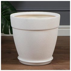 Горшок для цветов "Конус" 18 л, белый 5214559 Керамика ручной работы