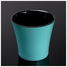 Кашпо со вставкой 3,5 л "Арте", цвет мятный-черный 2518028 Santino