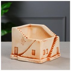 Кашпо "Южный домик", среднее, 1.2 л 5094286 Керамика ручной работы