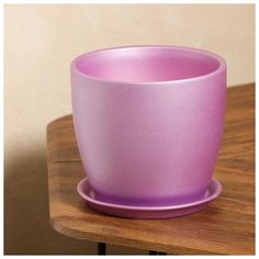 Цветочный горшок "Осень", перламутр, фиолетовый, 3 л 2734568 Керамика ручной работы