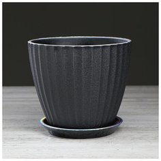 Горшок для цветов "Калифорния", чёрный жемчуг, 2.5 л 2935472 Керамика ручной работы