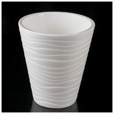 Кашпо со вставкой 5,2 л "Валенсия", цвет белый 4652030 Plast Avenue