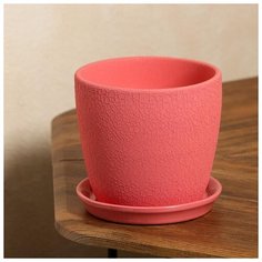 Цветочный горшок "Осень", шёлк, розовый, 2 л 2690349 Керамика ручной работы