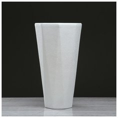 Кашпо "Комета" 8 л, шелк, белый 4859835 Керамика ручной работы