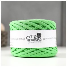 Пряжа трикотажная широкая "Saltera" 100м/300гр, ширина 7-9 мм (52 зелёное яблоко) 5377182