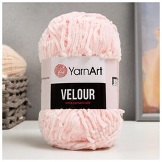 Пряжа "Velour" 100% микрополиэстер 170м/100г (866 бл. розовый) 5498077 Yarn Art
