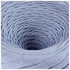 Пряжа трикотажная широкая "Saltera" 100м/300гр, ширина 7-9 мм (107 голубой меланж) 4589096