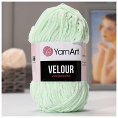 Пряжа "Velour" 100% микрополиэстер 170м/100г (845 мята) 3440525 Yarn Art