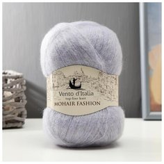 Пряжа "Mohair Fashion" 35% мохер, 28% мериносовая шерсть, 37% нейлон 550м/100гр (15 сир.дымк 6252682 Vento Ditalia